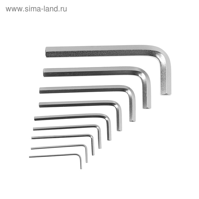 Набор ключей шестигранных ТУНДРА, CrV, 1.5 - 10 мм, 9 шт. Набор ключей шестигранных ТУНДРА, CrV, 1.5 - 10 мм, 9 шт.