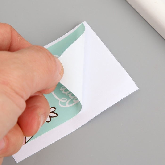 Наклейка бумага Наклейка бумага "С днем рождения. Милая совушка" набор 50 шт 8х5 см