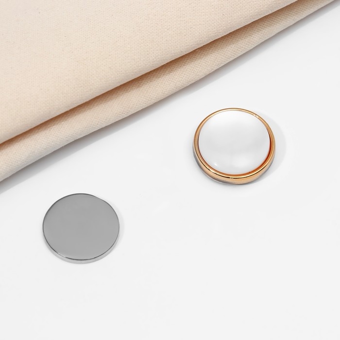 Магнит для платка «Перламутр», цвет белый в золоте