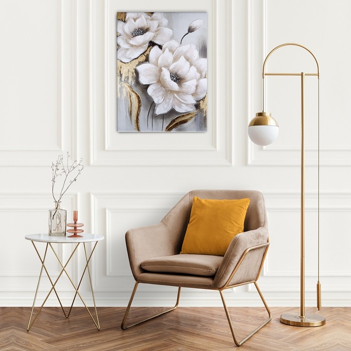 Картина по номерам «Белые цветы», 13 цветов, с поталью, 40 × 50 см Картина по номерам «Белые цветы», 13 цветов, с поталью, 40 × 50 см