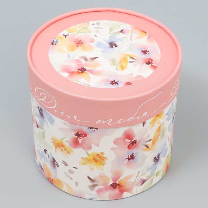 Набор шляпных коробок 2 в 1, упаковка подарочная, «Акварельные цветы», 13 х 13 см, 16 х 16 см Набор шляпных коробок 2 в 1, упаковка подарочная, «Акварельные цветы», 13 х 13 см, 16 х 16 см