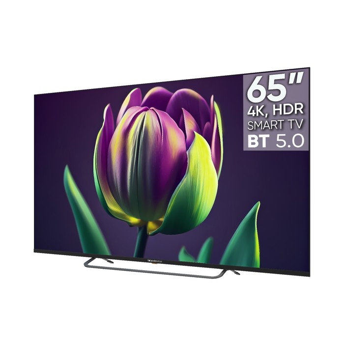Телевизор Topdevice TDTV65CS06UBK, 65 Телевизор Topdevice TDTV65CS06UBK, 65", 3840x2160,DVB-/T2/C/S2,HDMI 3,USB 2,smart tv,чёрный