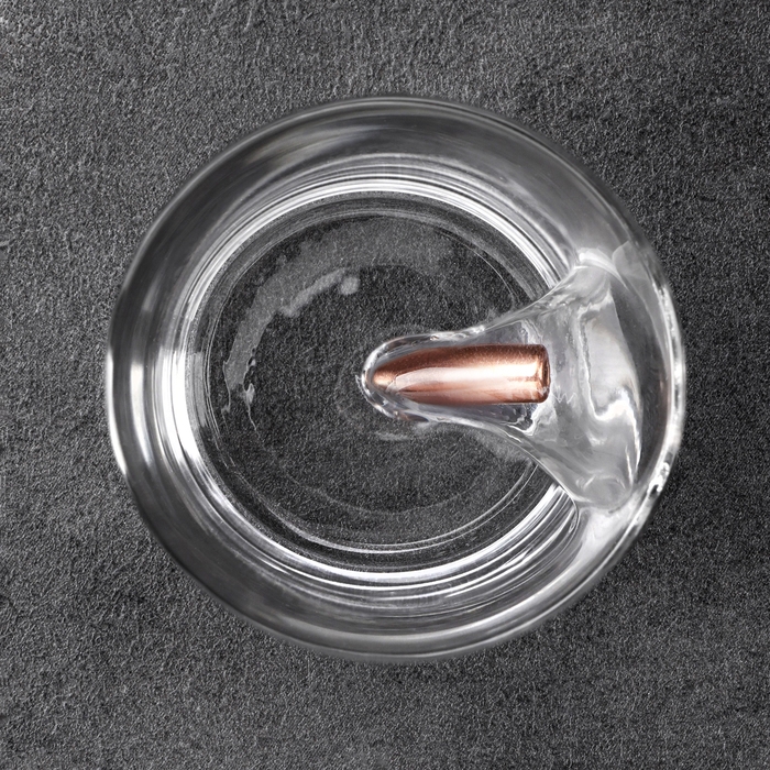 Стакан Стакан "Непробиваемый. ВКС", для виски, эмблема с пулей, 250 мл