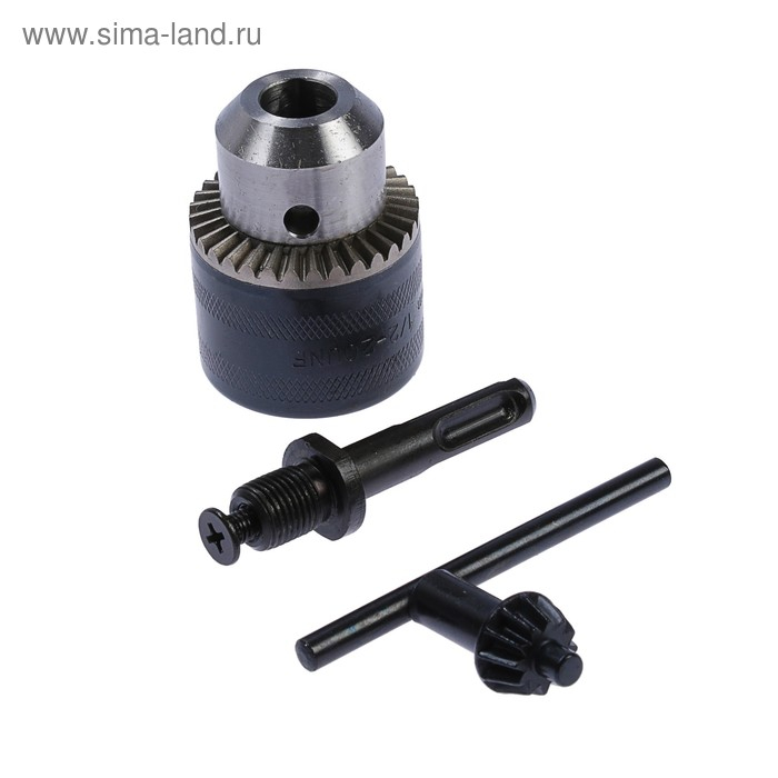 Патрон для дрели  Патрон для дрели "Сибртех" 168177, ЗВП 1.5–13 мм, 1/2", адаптер SDS PLUS