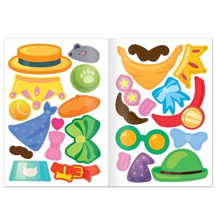 Книга с наклейками «Укрась питомца», 12 стр., 55 наклеек Книга с наклейками «Укрась питомца», 12 стр., 55 наклеек