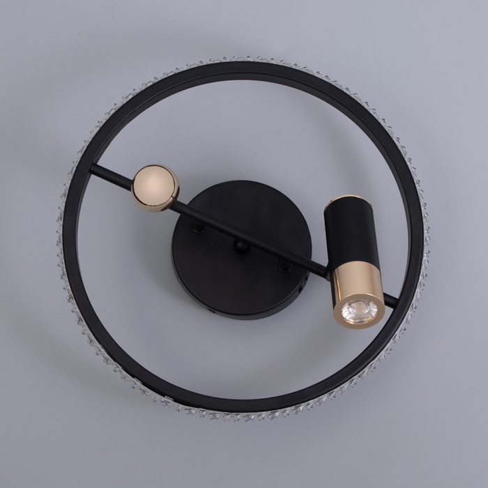 Люстра Люстра "Акрополь" 35Вт LED черный, золото 2700-6400k 30х30х15см