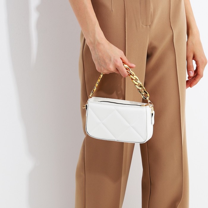 Сумка кросс-боди на молнии, цвет белый Сумка кросс-боди на молнии, цвет белый