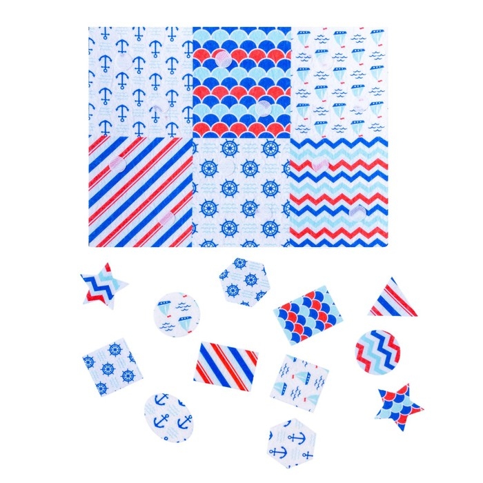 Игра на липучках «Методика Сегена», набор №3, из фетра Игра на липучках «Методика Сегена», набор №3, из фетра