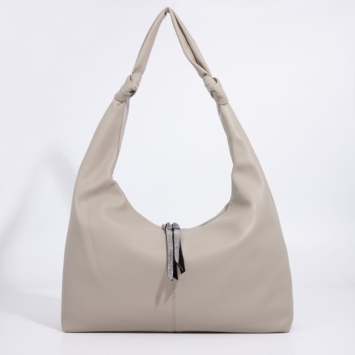 Сумка-хобо на молнии, цвет серый Сумка-хобо на молнии, цвет серый