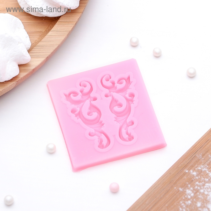 Молд Доляна «Лепнина», силикон, 5×5,5 см, цвет розовый Молд Доляна «Лепнина», силикон, 5×5,5 см, цвет розовый