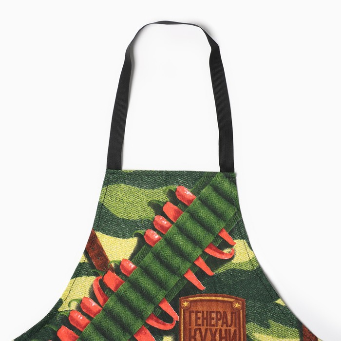 Фартук Фартук "Доляна" Генерал кухни, 60х70 см, 100% хлопок, рогожка