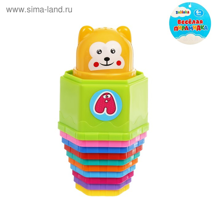 Игрушка развивающая «Пирамидка-стаканчики: Цифры и буквы», 11 предметов Игрушка развивающая «Пирамидка-стаканчики: Цифры и буквы», 11 предметов
