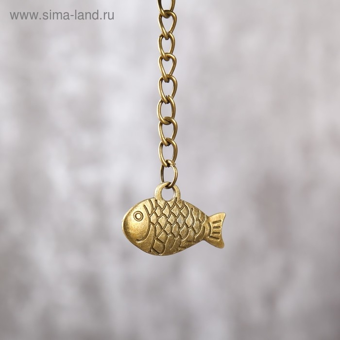 Колокольчик металл  Колокольчик металл "Будда и карп" h=4,8 см d=6 см