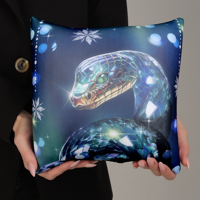 Новый год! Антистресс подушка-игрушка &laquo;Змея&raquo;, синяя