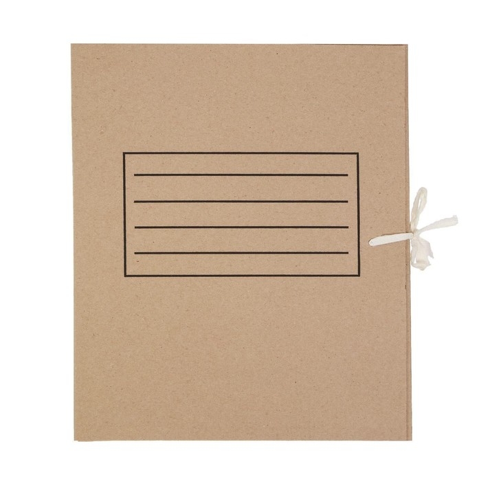 Папка архивная с завязками Calligrata, микрогофрокартон, 100 мм, до 900 листов, бурая Папка архивная с завязками Calligrata, микрогофрокартон, 100 мм, до 900 листов, бурая