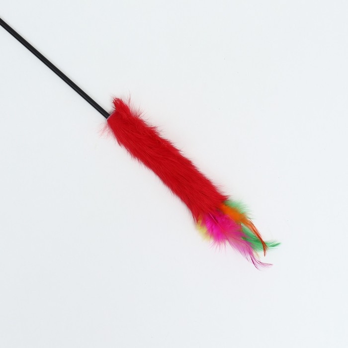Дразнилка меховая  Дразнилка меховая "Камыш", красная