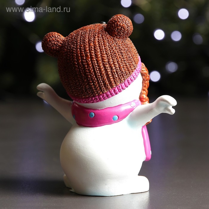 Фигура  Фигура "Снеговик-медвежонок" 7х11х12см