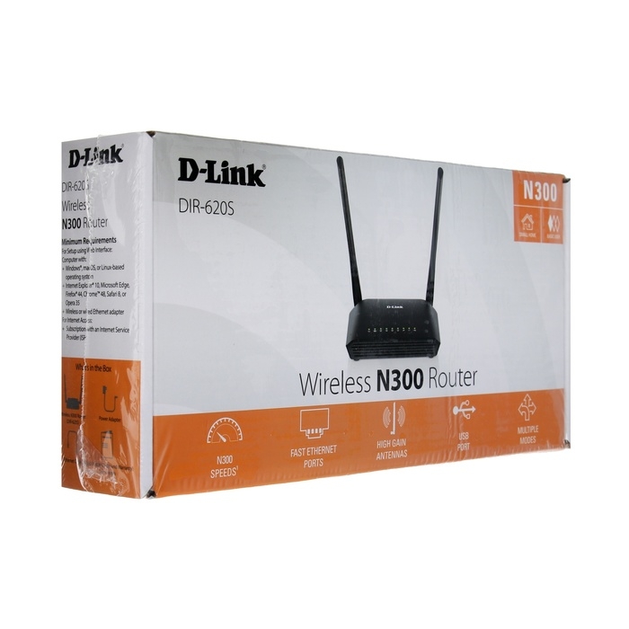 Wi-Fi роутер D-Link DIR-620S/RU/B1A, 300 Мбит/с, 4 порта 100 Мбит/с, чёрный Wi-Fi роутер D-Link DIR-620S/RU/B1A, 300 Мбит/с, 4 порта 100 Мбит/с, чёрный