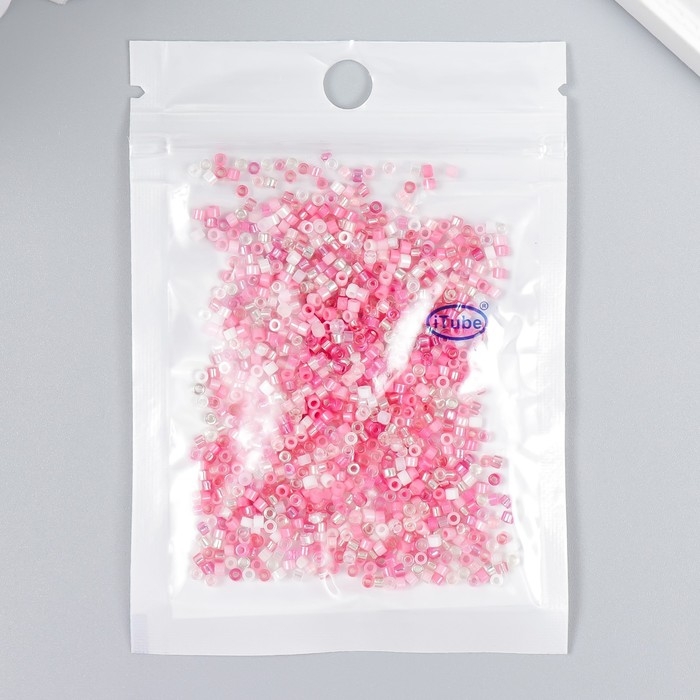Бисер стекло 12/0 Бисер стекло 12/0 "Перламутр. Ярко-розовое ассорти" 10 гр