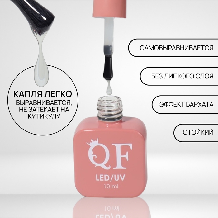 Топ для ногтей, матовый, 10 мл, LED/UV, цвет прозрачный Топ для ногтей, матовый, 10 мл, LED/UV, цвет прозрачный