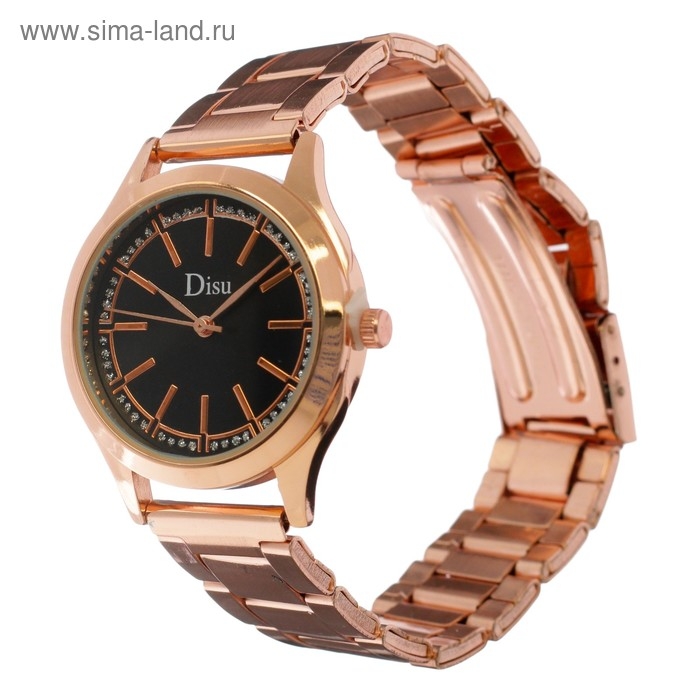 Часы наручные женские кварцевые Часы наручные женские кварцевые "Сильвина", циферблат d-3.2 см,черный циферблат