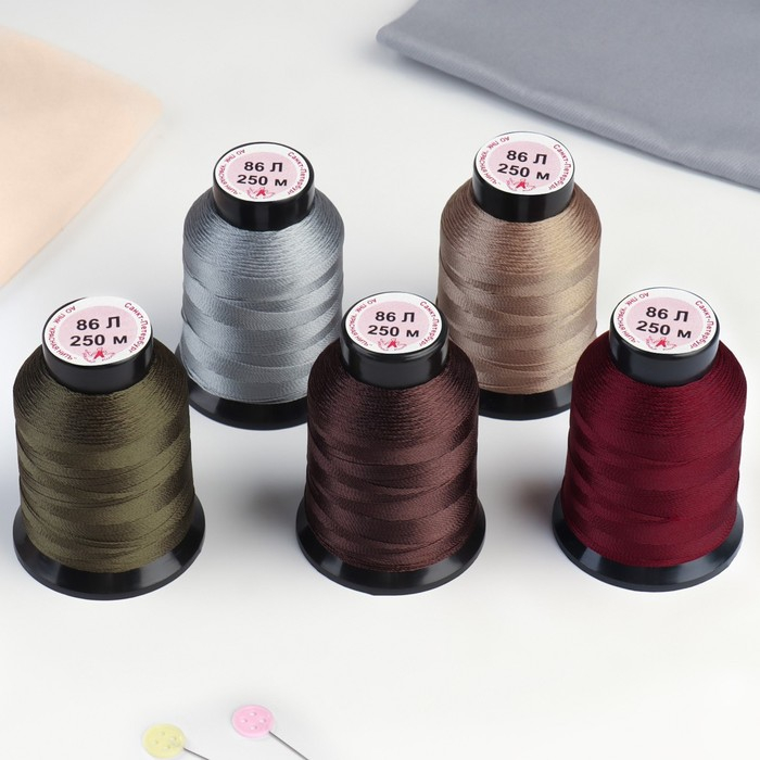 Набор обувных ниток №2, 86Л, 250 м, цвет разноцветный Набор обувных ниток №2, 86Л, 250 м, цвет разноцветный