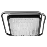 Люстра с ПДУ 1983/2 LED 130Вт 3000-6000К черный 45х45х18 см BayerLux