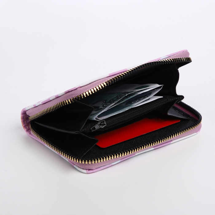 Кошелёк детский на молнии «Выбражулька», цвет сиреневый