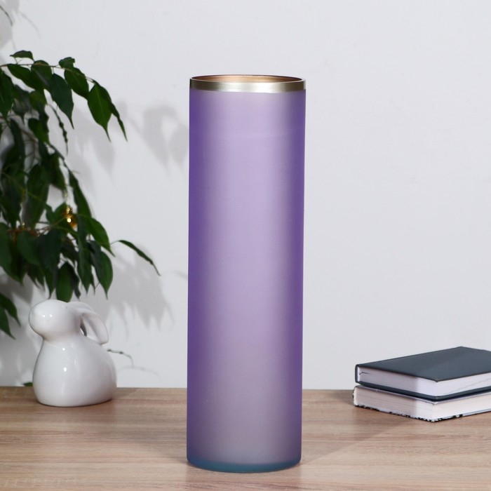 Ваза  Ваза "Фиолет" с золотой полоской d=12см h=40см