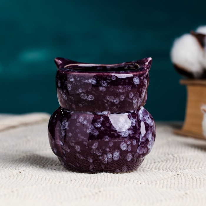 Горшок Горшок "Совушка" МИКС, 7х9см, 0,15л, d-4,5 см