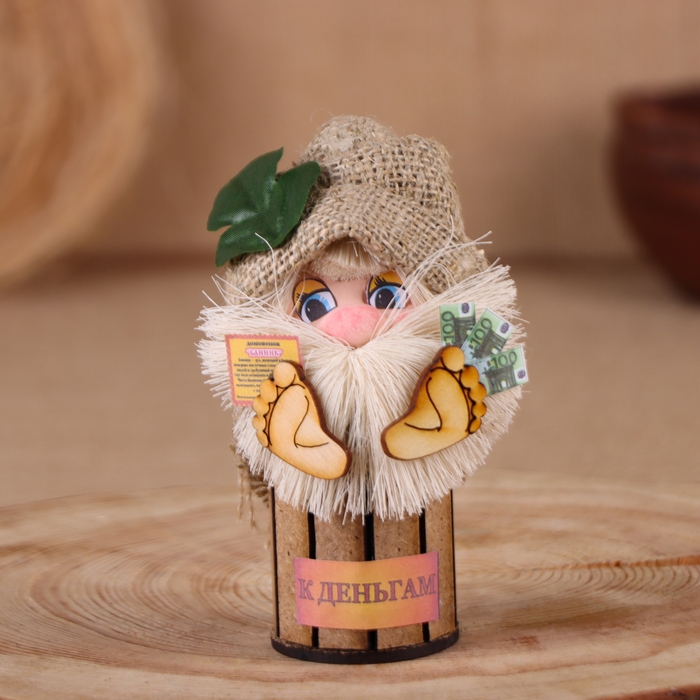 Оберег-домовой Оберег-домовой "Банник, в колпаке", малый, 17х12х10 см