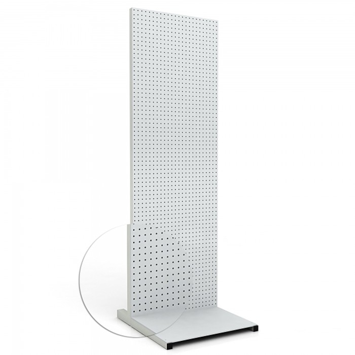 Перфорированный стенд, 60×45,5×182,5 см, шаг 2,5 см, цвет серый