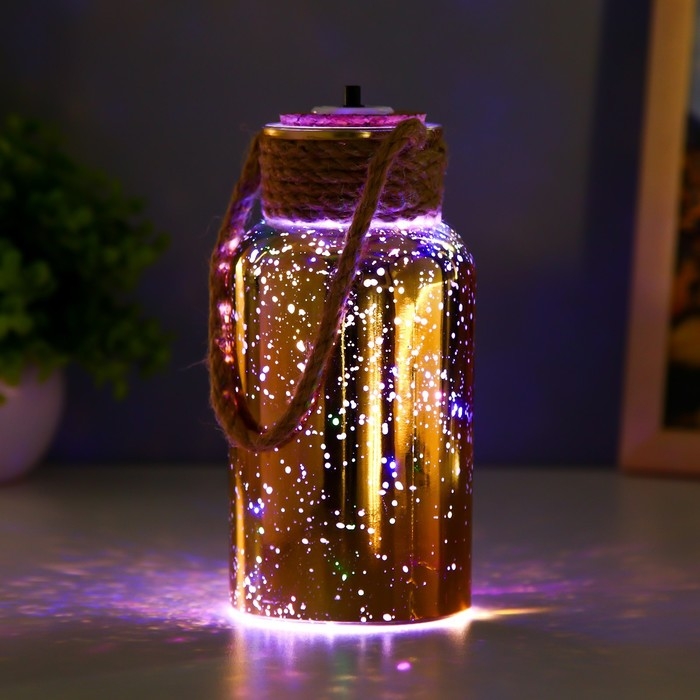 Ночник Ночник "Ласси" LED от батареек желтый 8х8х17 см RISALUX