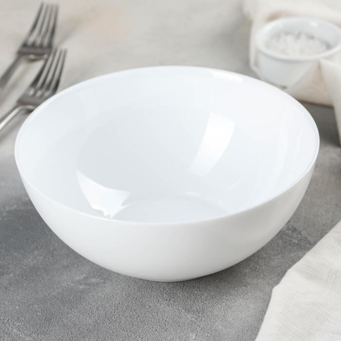 Миска Luminarc Everyday, 1 л, d=18 см, стеклокерамика, цвет белый Миска Luminarc Everyday, 1 л, d=18 см, стеклокерамика, цвет белый