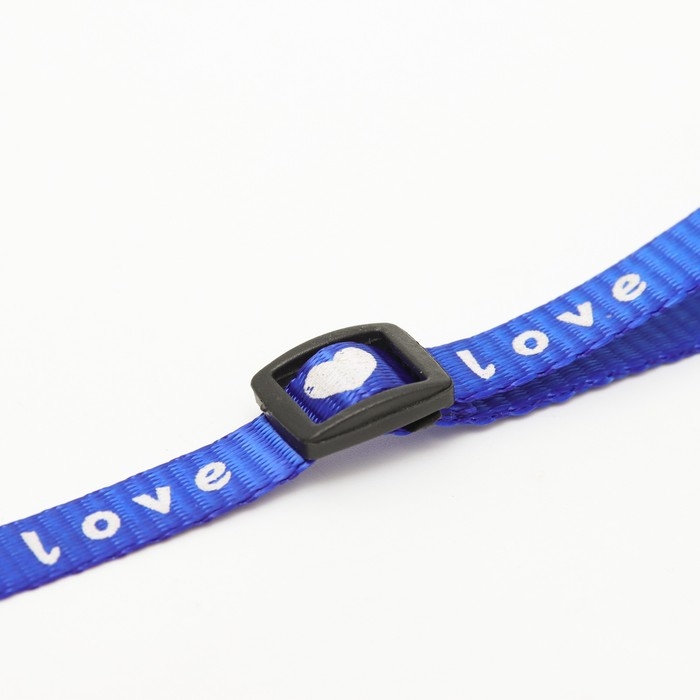 Ошейник Love, имитация нейлона, 30 х 1 см, микс цветов Ошейник Love, имитация нейлона, 30 х 1 см, микс цветов