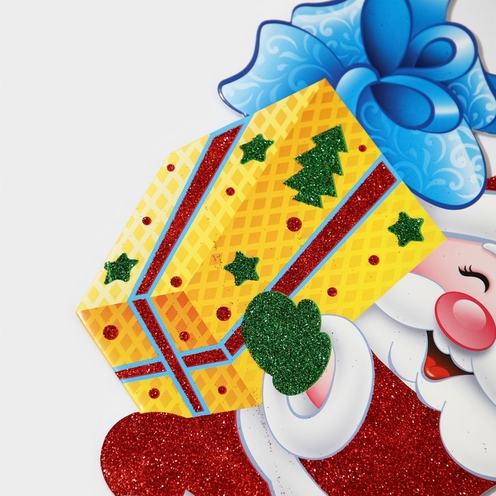 Декоративное украшение (подставка)  Декоративное украшение (подставка) "Дед мороз с подарком" 33х25,5 см