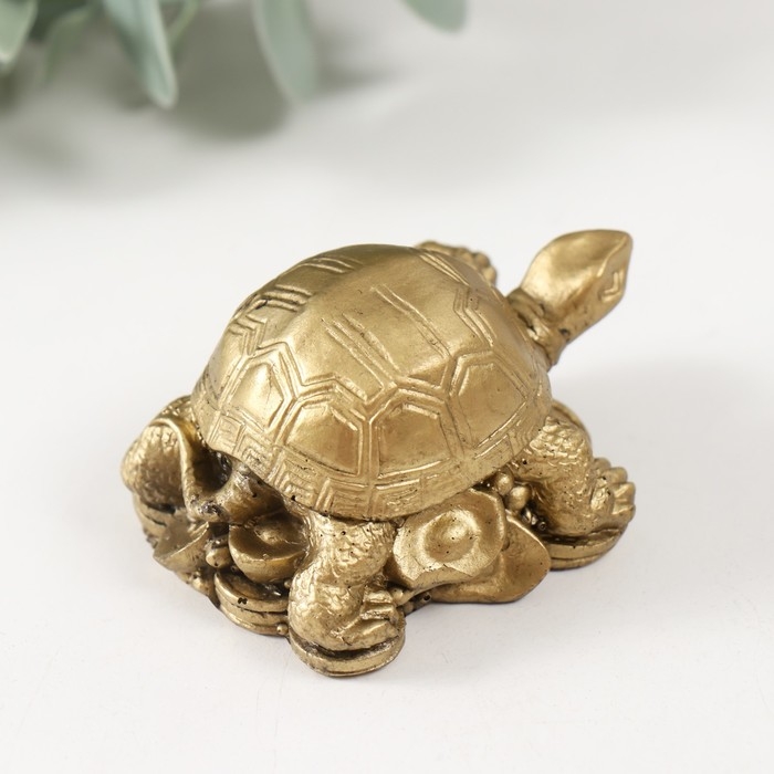 Нэцкэ бронза  Нэцкэ бронза "Черепаха на монетах" Т-215 5,5 х 3,5 х 3 см