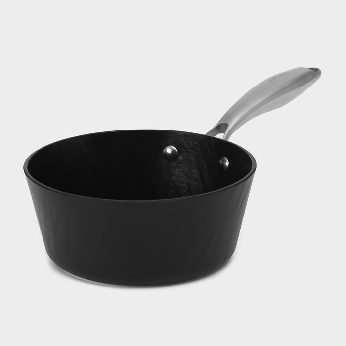 Ковш из нержавеющей стали Magistro «Rock Stone», 1,5 л, d=18 см, h=8 см, с крышкой, антипригарное покрытие, индукция Ковш из нержавеющей стали Magistro «Rock Stone», 1,5 л, d=18 см, h=8 см, с крышкой, антипригарное покрытие, индукция