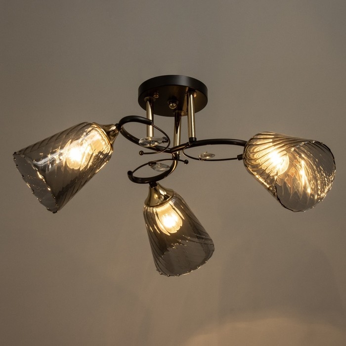 Люстра Люстра "Рони" 3хЕ27 40Вт черный 58х58х23см BayerLux