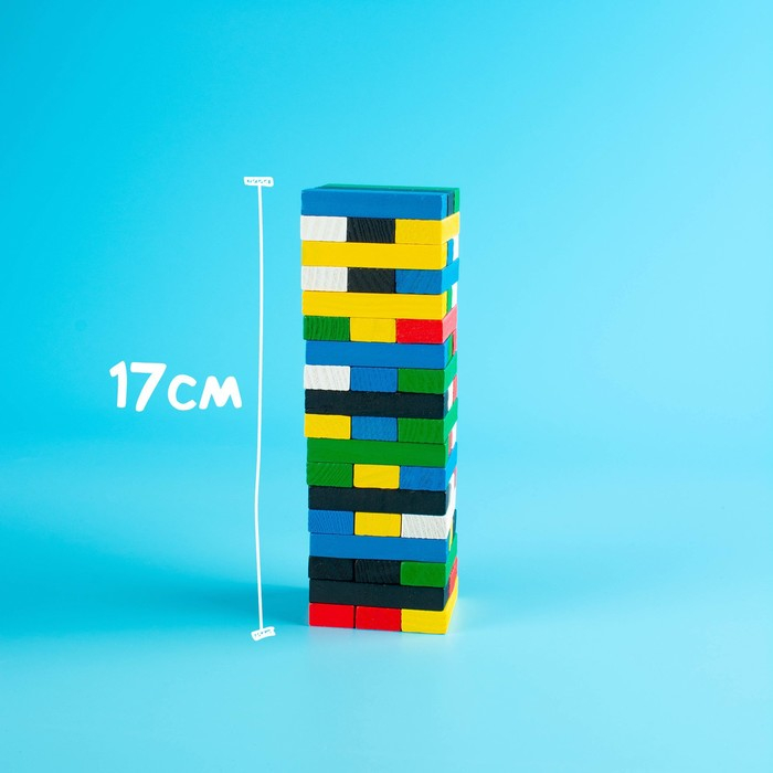 Падающая башня-дженга «Kids», 54 бруска, 6+ Падающая башня-дженга «Kids», 54 бруска, 6+