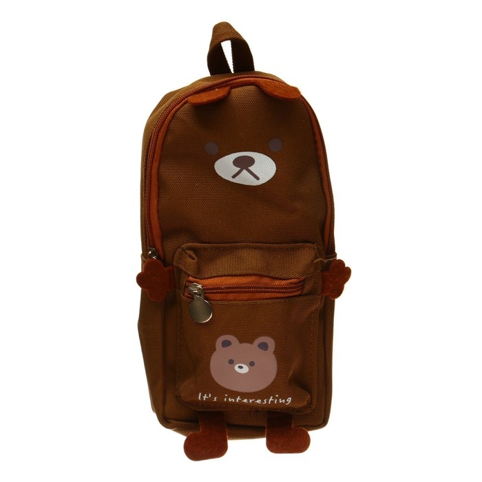 Пенал школьный на молнии Calligrata Пенал школьный на молнии Calligrata "Зверушка", 2 отделения, МИКС