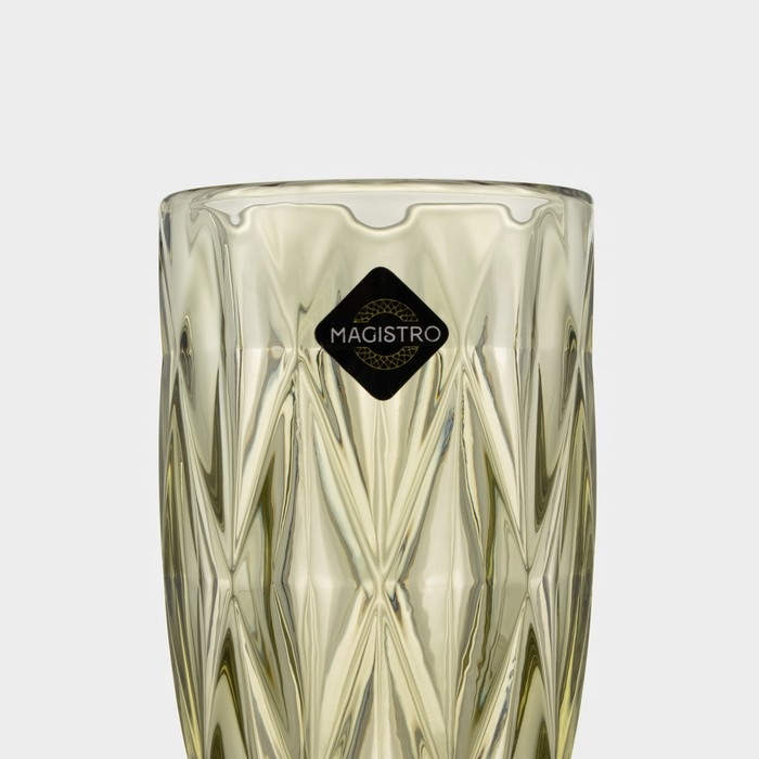 Бокал из стекла для шампанского Magistro «Круиз», 160 мл, 7×20 см, цвет зелёный Бокал из стекла для шампанского Magistro «Круиз», 160 мл, 7×20 см, цвет зелёный