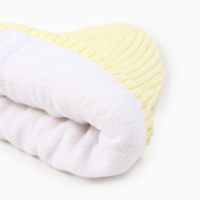 Шапка детская, цвет жёлтый, размер 52-54 Шапка детская, цвет жёлтый, размер 52-54