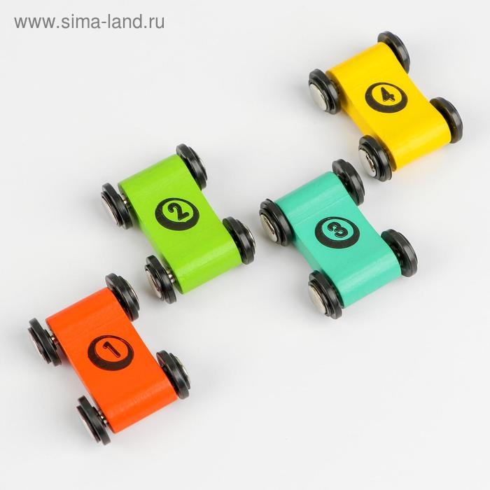 Набор деревянных машинок для автотрека «Скорость», набор 4 шт., 10 × 7 × 1,5 см Набор деревянных машинок для автотрека «Скорость», набор 4 шт., 10 × 7 × 1,5 см