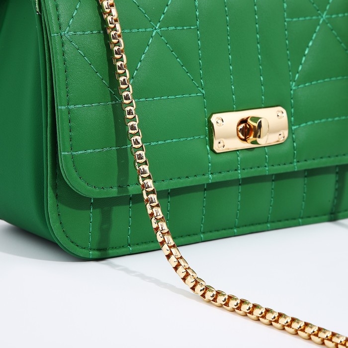 Сумка-мессенджер на клапане, цвет зелёный Сумка-мессенджер на клапане, цвет зелёный