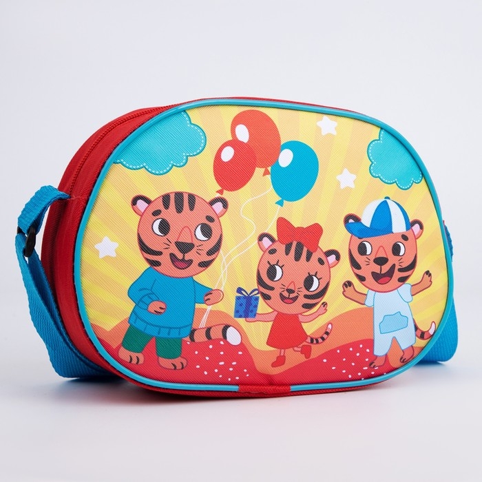 Сумка детская для девочки через плечо  Сумка детская для девочки через плечо "Семейка тигров" 22х16 см