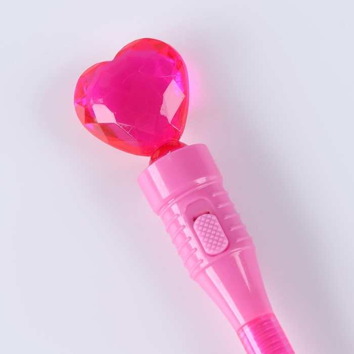 Ручка световая Ручка световая "Сердце" с синими чернилами, цвета МИКС