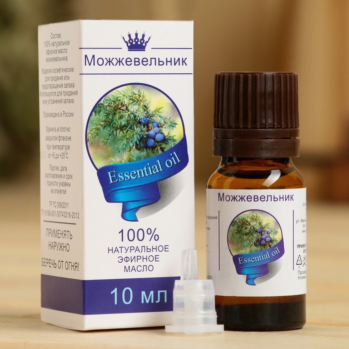 Эфирное масло Эфирное масло "Можжевельник", флакон-капельница, аннотация, 10 мл, дезинфицирующее