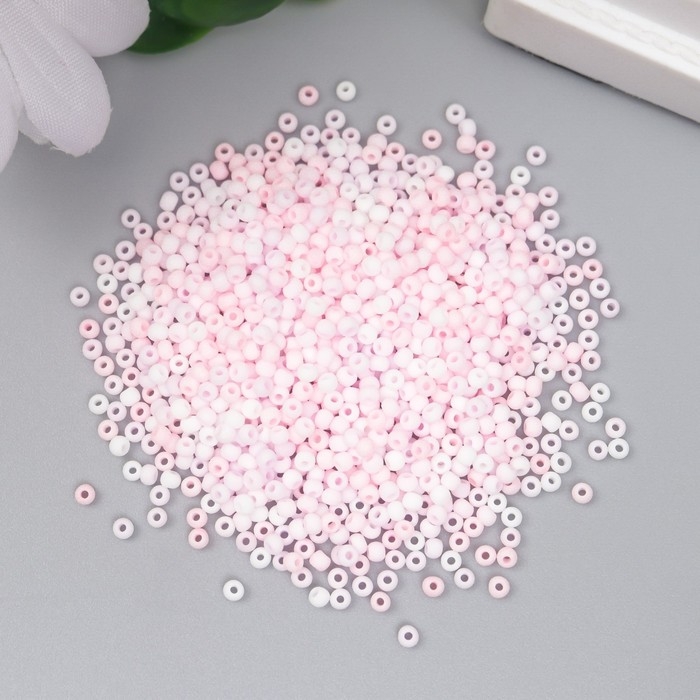 Бисер стекло 11/0  Бисер стекло 11/0 "Матовый. Меланж розовый" 10 гр