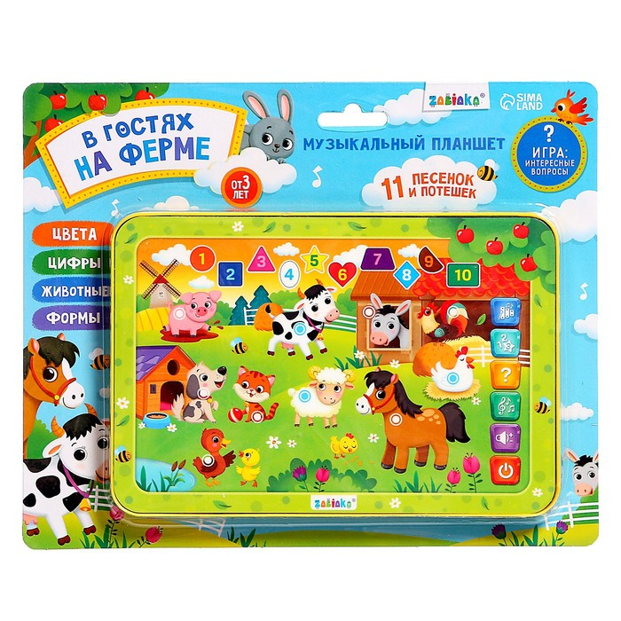Музыкальный планшет «В гостях на ферме», звук Музыкальный планшет «В гостях на ферме», звук